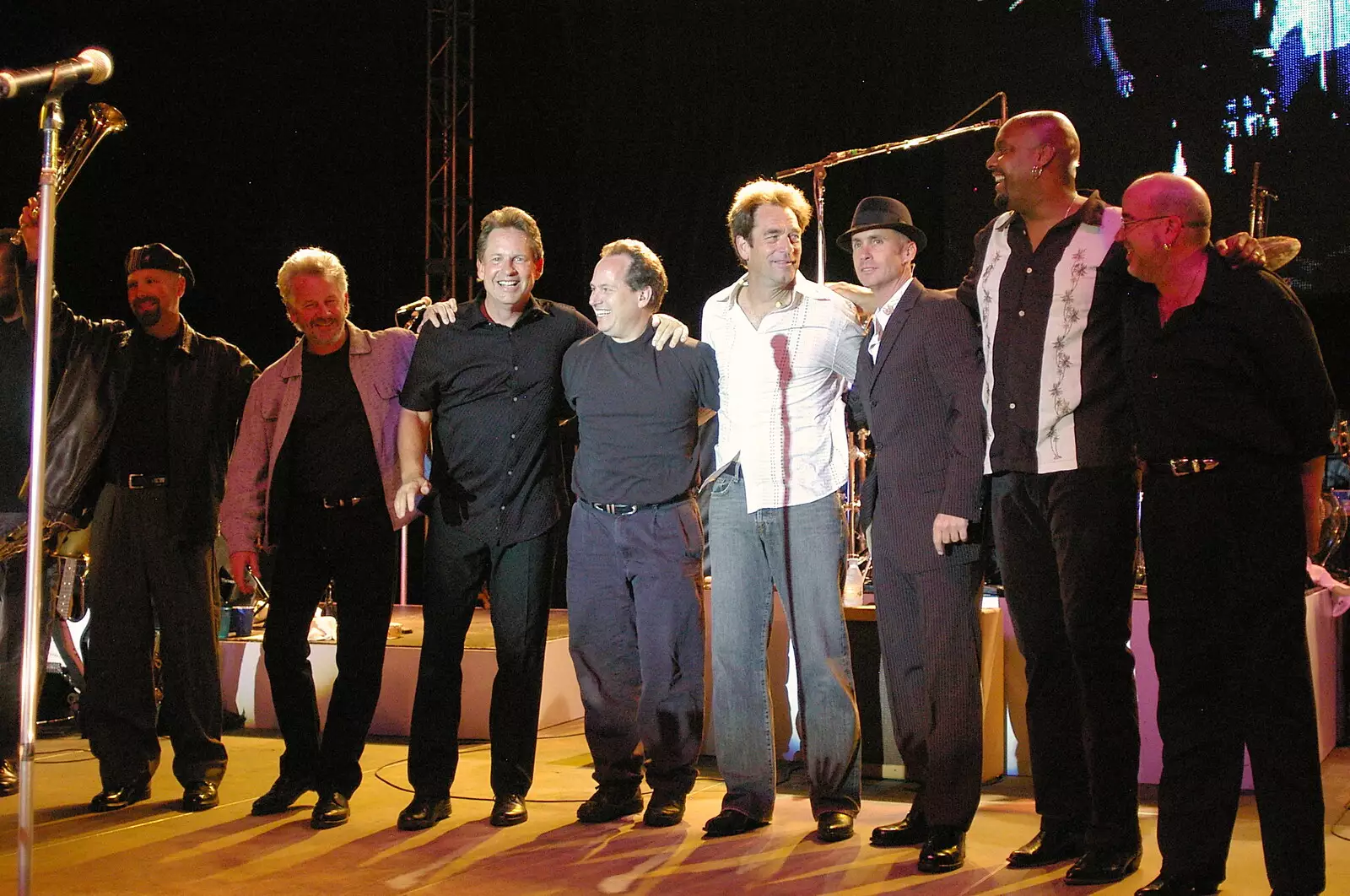 Huey Lewis and band take a bow, from BREW Fest and Huey Lewis and the News, Balboa Park, San Diego, California - 2nd June 2005