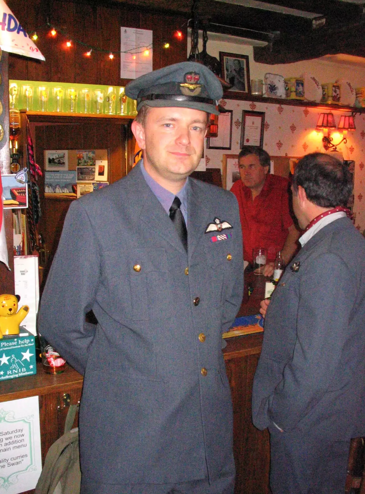 Nosher in RAF gear, from A 1940s VE Dance At Debach Airfield, Debach, Suffolk - 11th June 2005