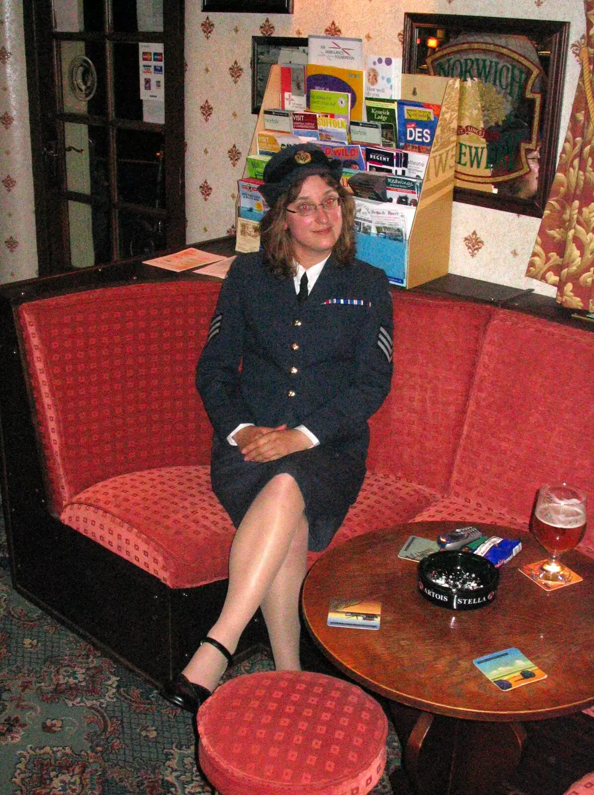 Suey as a WRAF sergeant, from A 1940s VE Dance At Debach Airfield, Debach, Suffolk - 11th June 2005