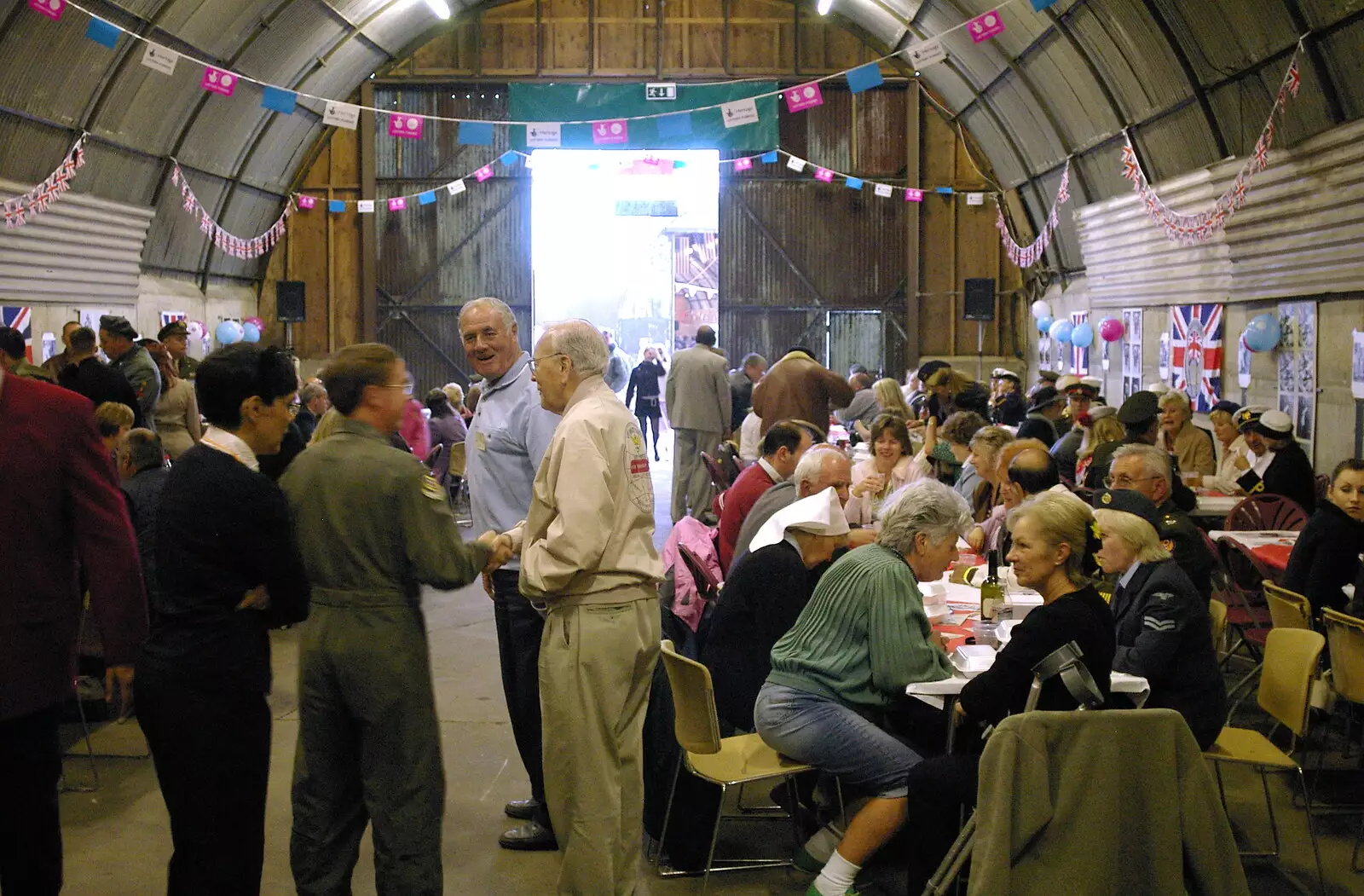 Inside the dance hangar, from A 1940s VE Dance At Debach Airfield, Debach, Suffolk - 11th June 2005