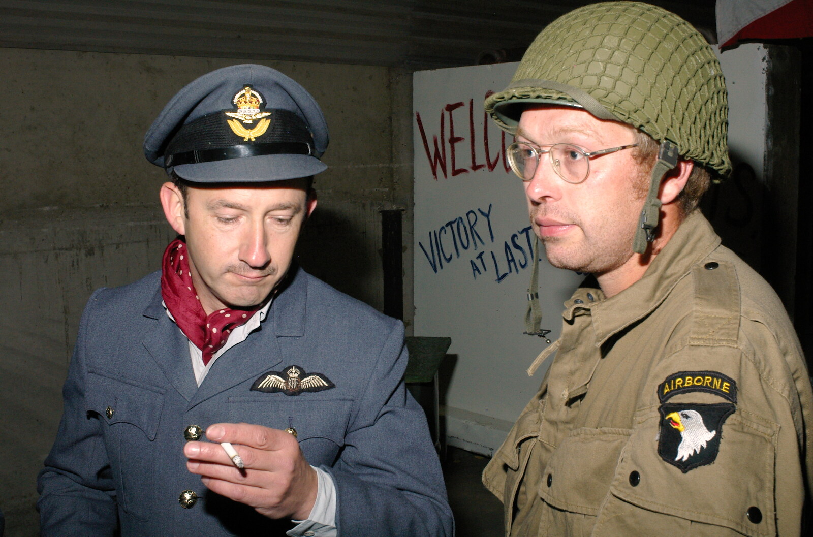 DH and Marc from A 1940s VE Dance At Debach Airfield, Debach, Suffolk - 11th June 2005