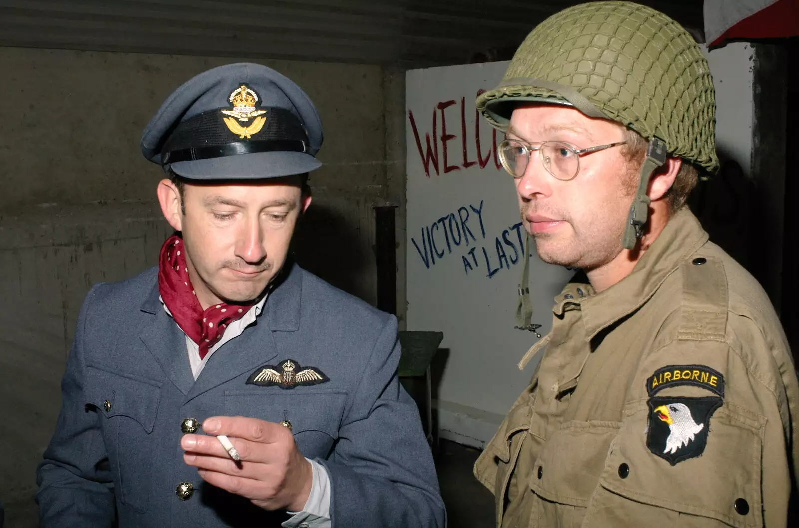 DH and Marc, from A 1940s VE Dance At Debach Airfield, Debach, Suffolk - 11th June 2005