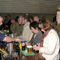 Bill ponders his next move at the bar, A 1940s VE Dance At Debach Airfield, Debach, Suffolk - 11th June 2005