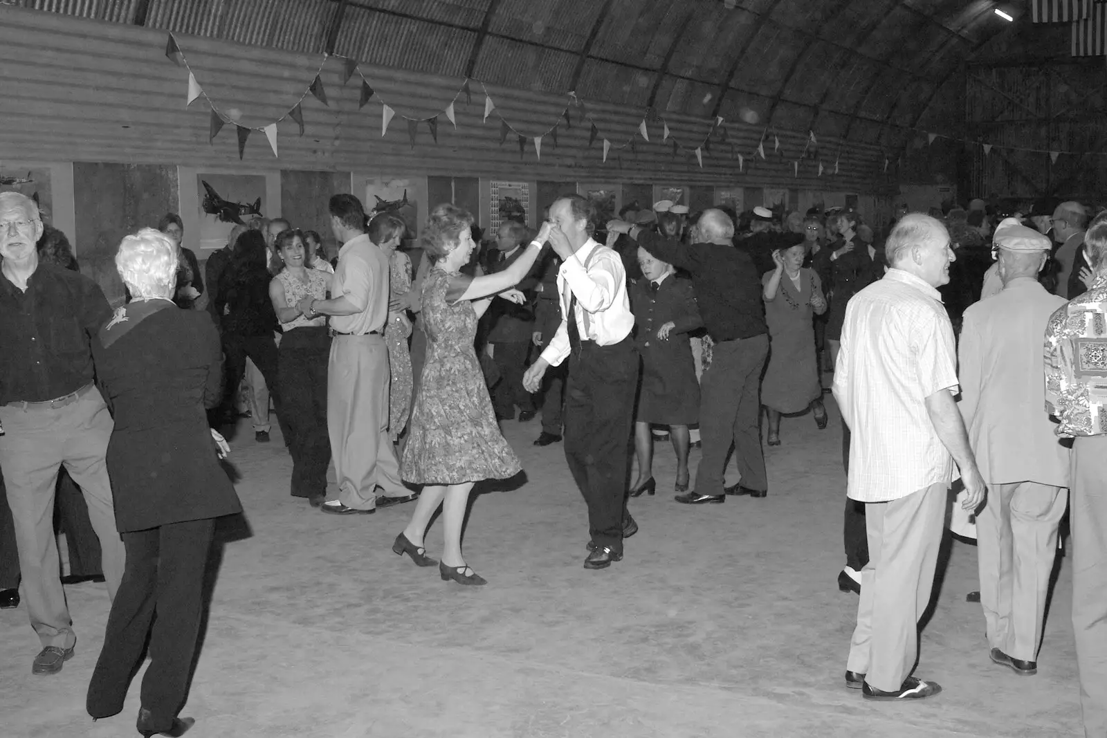 In black and white, it could almost be the war, from A 1940s VE Dance At Debach Airfield, Debach, Suffolk - 11th June 2005