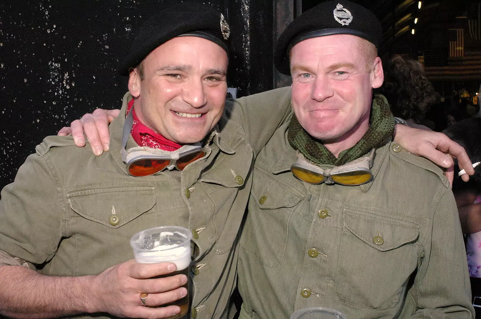 The tank lads, from A 1940s VE Dance At Debach Airfield, Debach, Suffolk - 11th June 2005