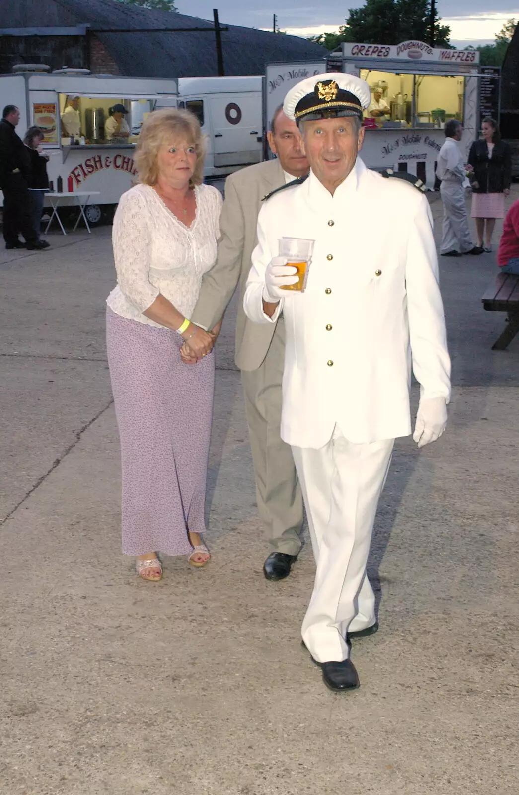 Captain on deck, from A 1940s VE Dance At Debach Airfield, Debach, Suffolk - 11th June 2005