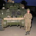 Marc stands in front of the tank, A 1940s VE Dance At Debach Airfield, Debach, Suffolk - 11th June 2005