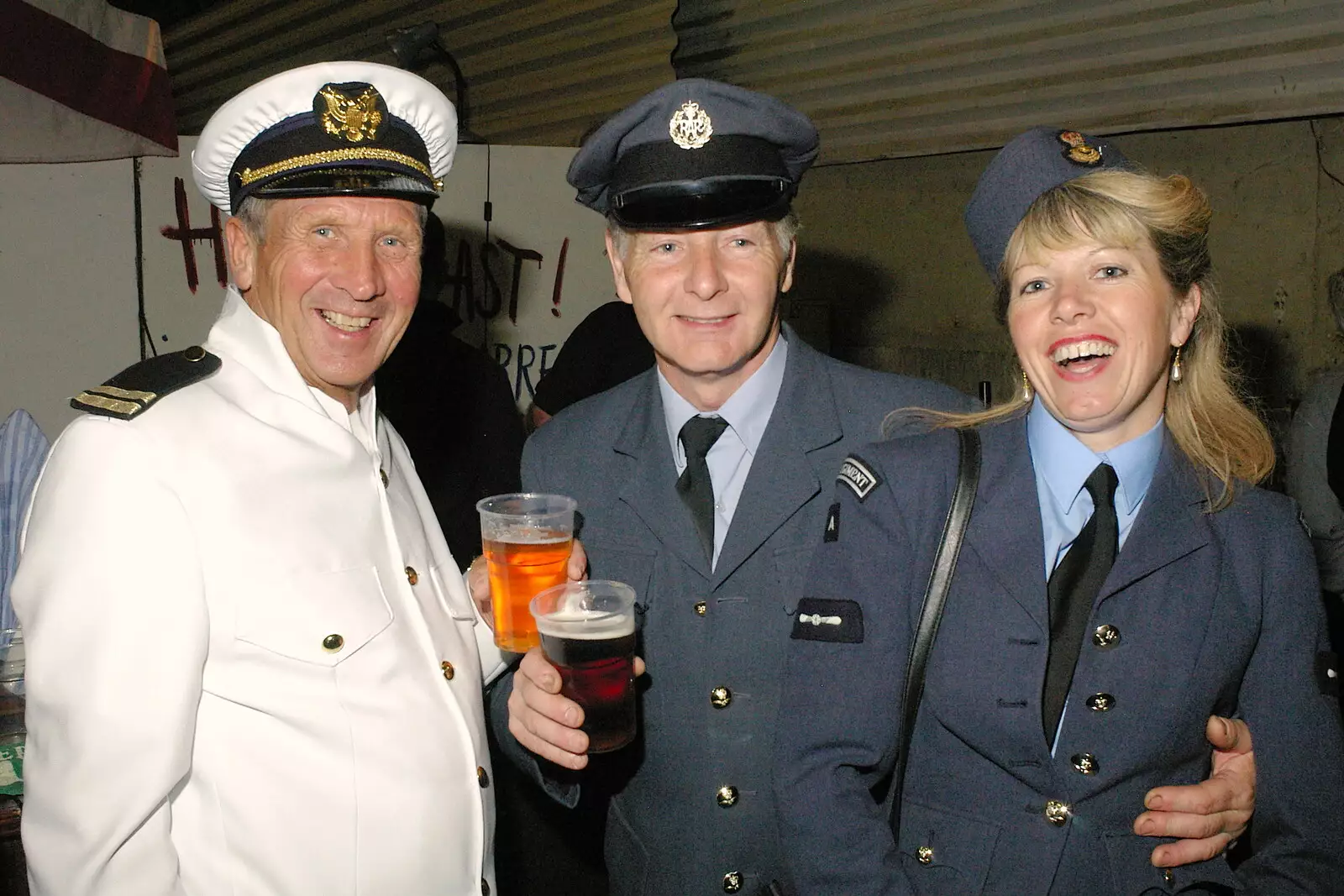 The Captain and the RAF, from A 1940s VE Dance At Debach Airfield, Debach, Suffolk - 11th June 2005