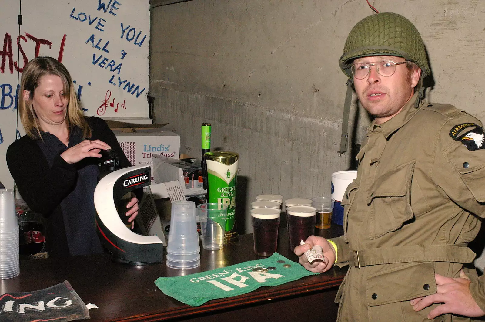 Marc gets a beer in, from A 1940s VE Dance At Debach Airfield, Debach, Suffolk - 11th June 2005