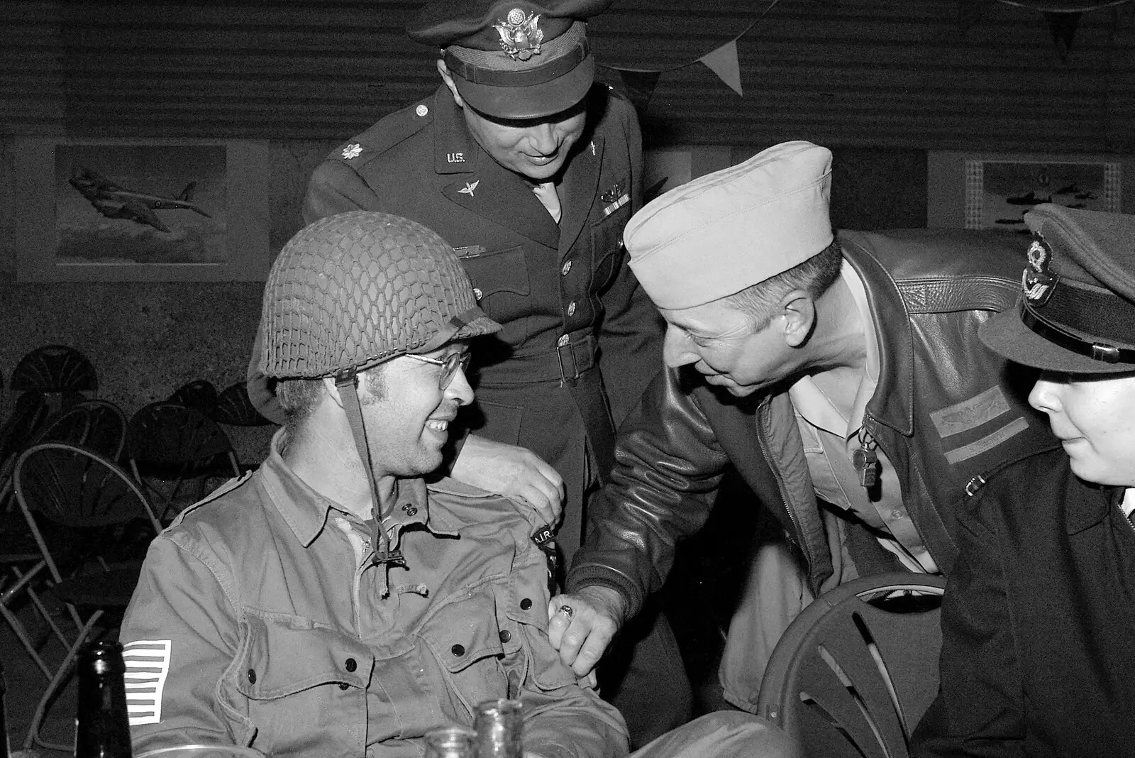 Marc and another US Army chap, from A 1940s VE Dance At Debach Airfield, Debach, Suffolk - 11th June 2005