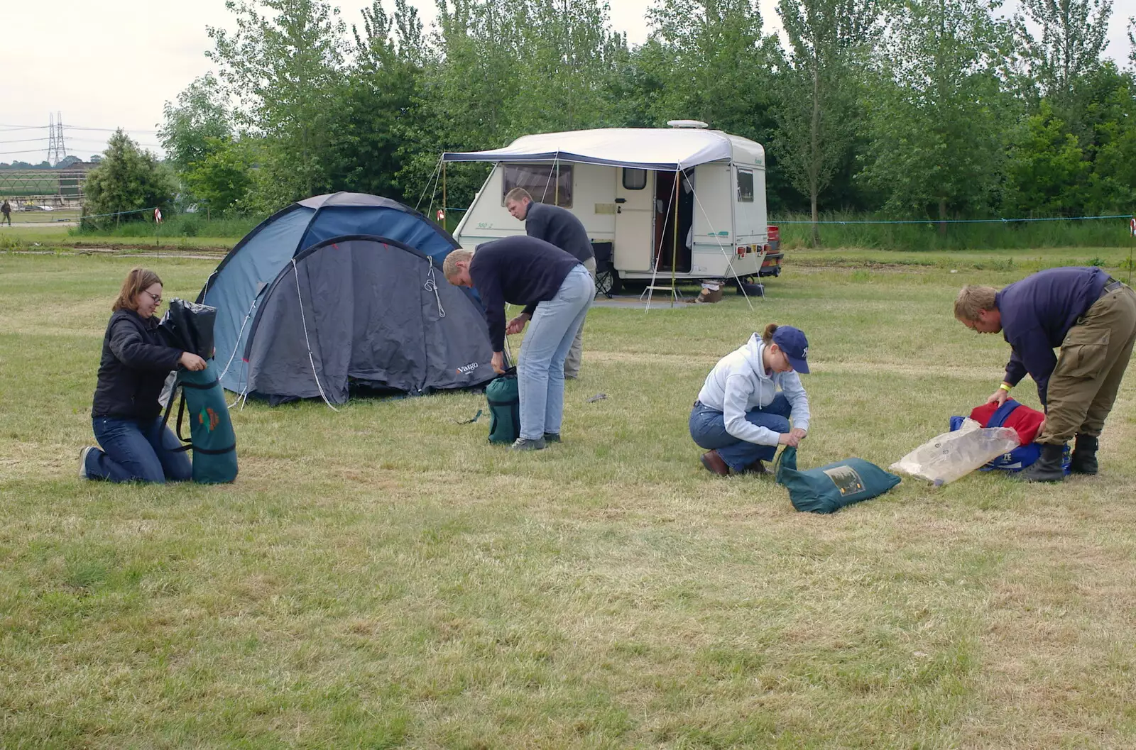 The tents are packed up, from An Airfield Open Day, Debach, Suffolk - 12th June 2005