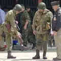 A GI sergeant checks his bayonet, An Airfield Open Day, Debach, Suffolk - 12th June 2005