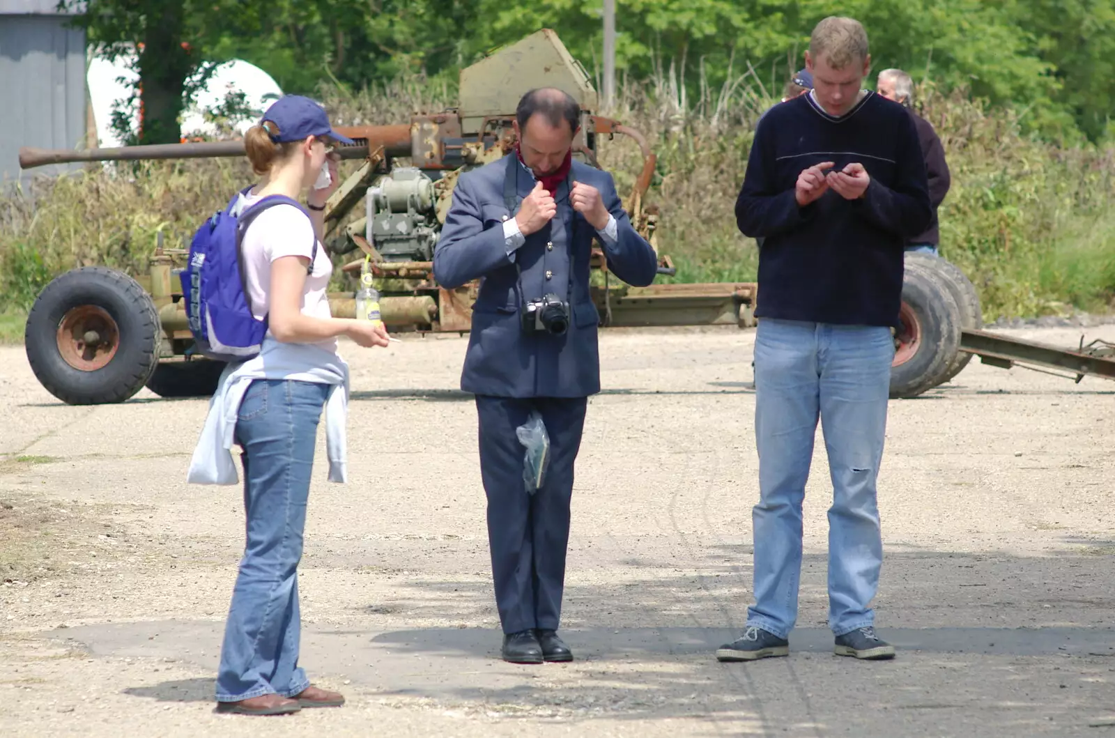 The gang roams around, from An Airfield Open Day, Debach, Suffolk - 12th June 2005