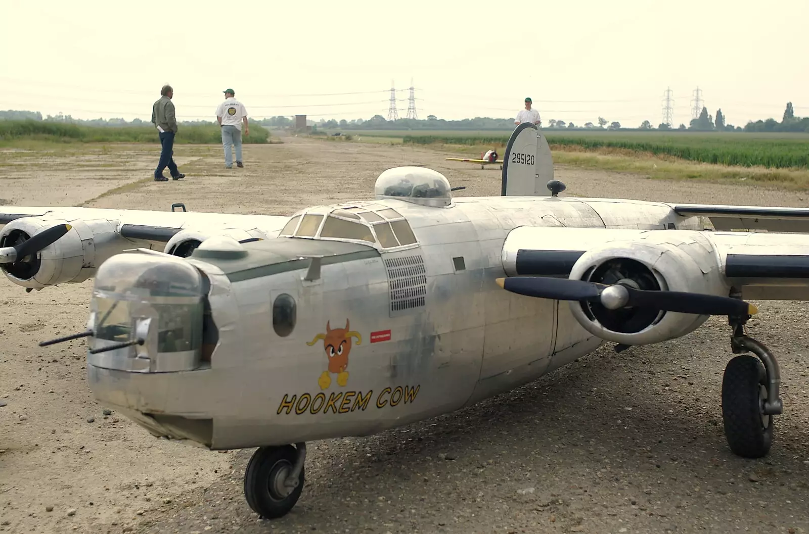 A 1:24 scale model of the B24 Liberator 'Hookem Cow', from An Airfield Open Day, Debach, Suffolk - 12th June 2005