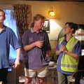 Phil cues up the jukebox, A BSCC Bike Ride and an Indoor Barbeque at the Swan, Tibenham and Brome - 16th June 2005
