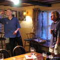 Bill lobs an arrow, A BSCC Bike Ride and an Indoor Barbeque at the Swan, Tibenham and Brome - 16th June 2005