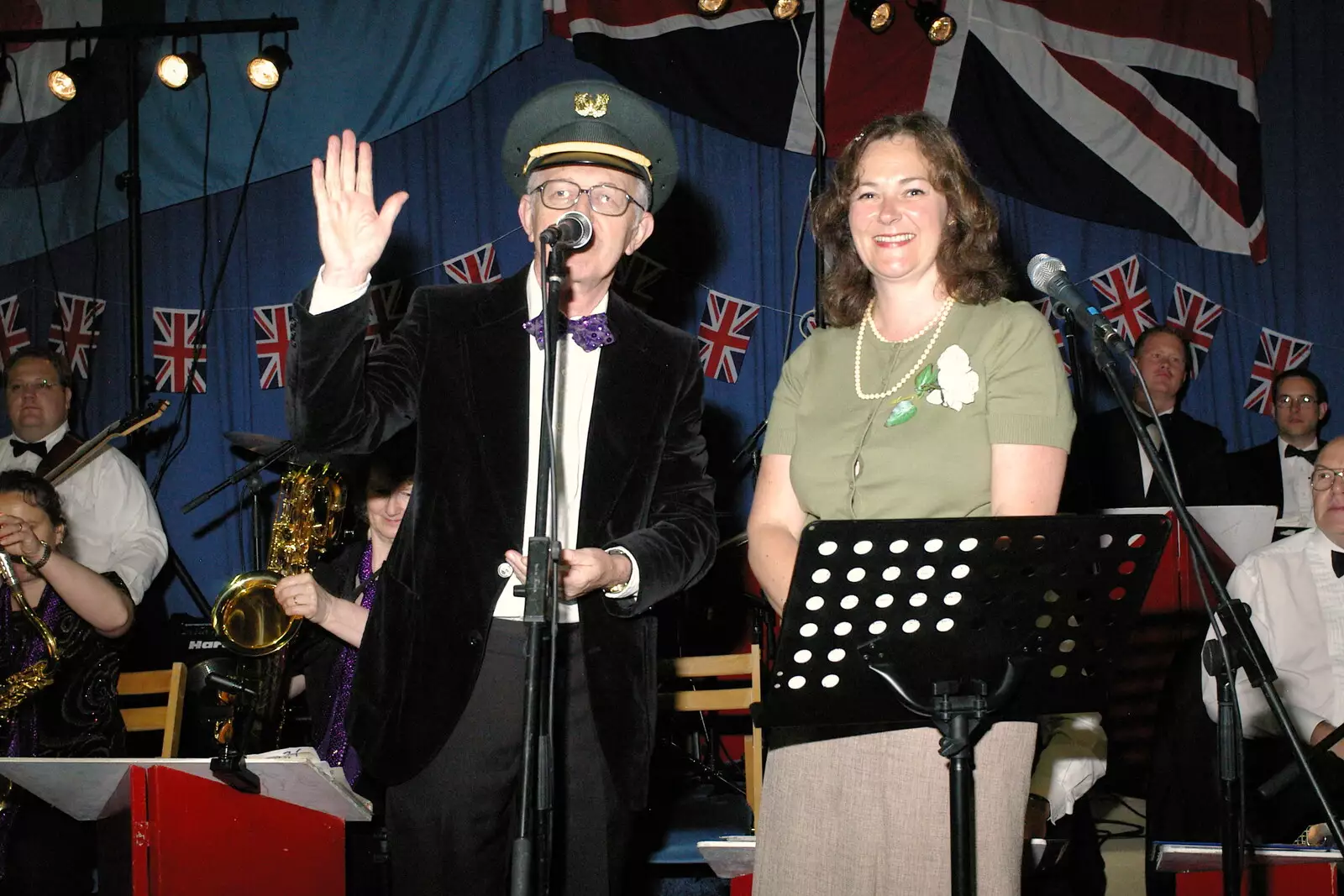 A raffle is announced, from Another 1940s Dance, Ellough Airfield, Beccles, Suffolk - 24th June 2005