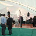 The band is set in the corner of the marquee, The BBs do a Wedding Gig at Syleham, Suffolk - 25th June 2005