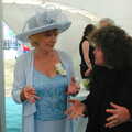 Jo talks to a wedding parent, The BBs do a Wedding Gig at Syleham, Suffolk - 25th June 2005