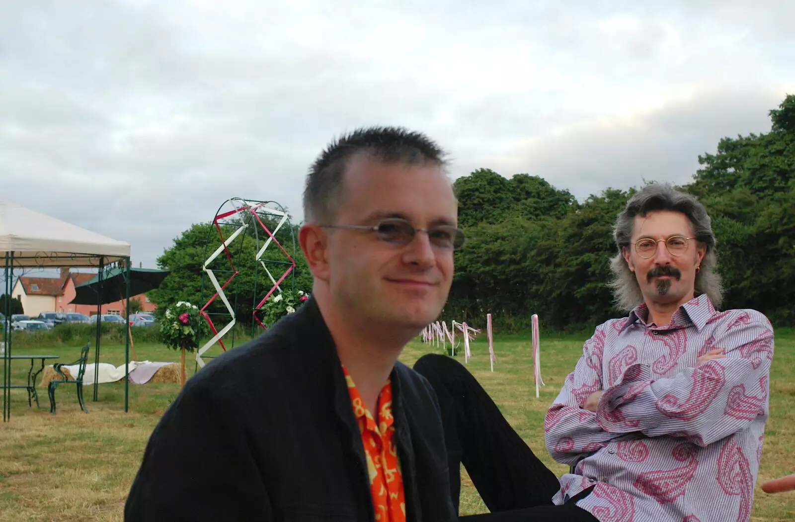 Nosher with a loud shirt, from The BBs do a Wedding Gig at Syleham, Suffolk - 25th June 2005