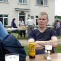 Bill looks serious, A Combine Harvester and the Pig Roast, Thrandeston, Suffolk - 26th June 2005