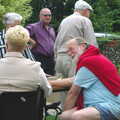 More conversation, A Combine Harvester and the Pig Roast, Thrandeston, Suffolk - 26th June 2005