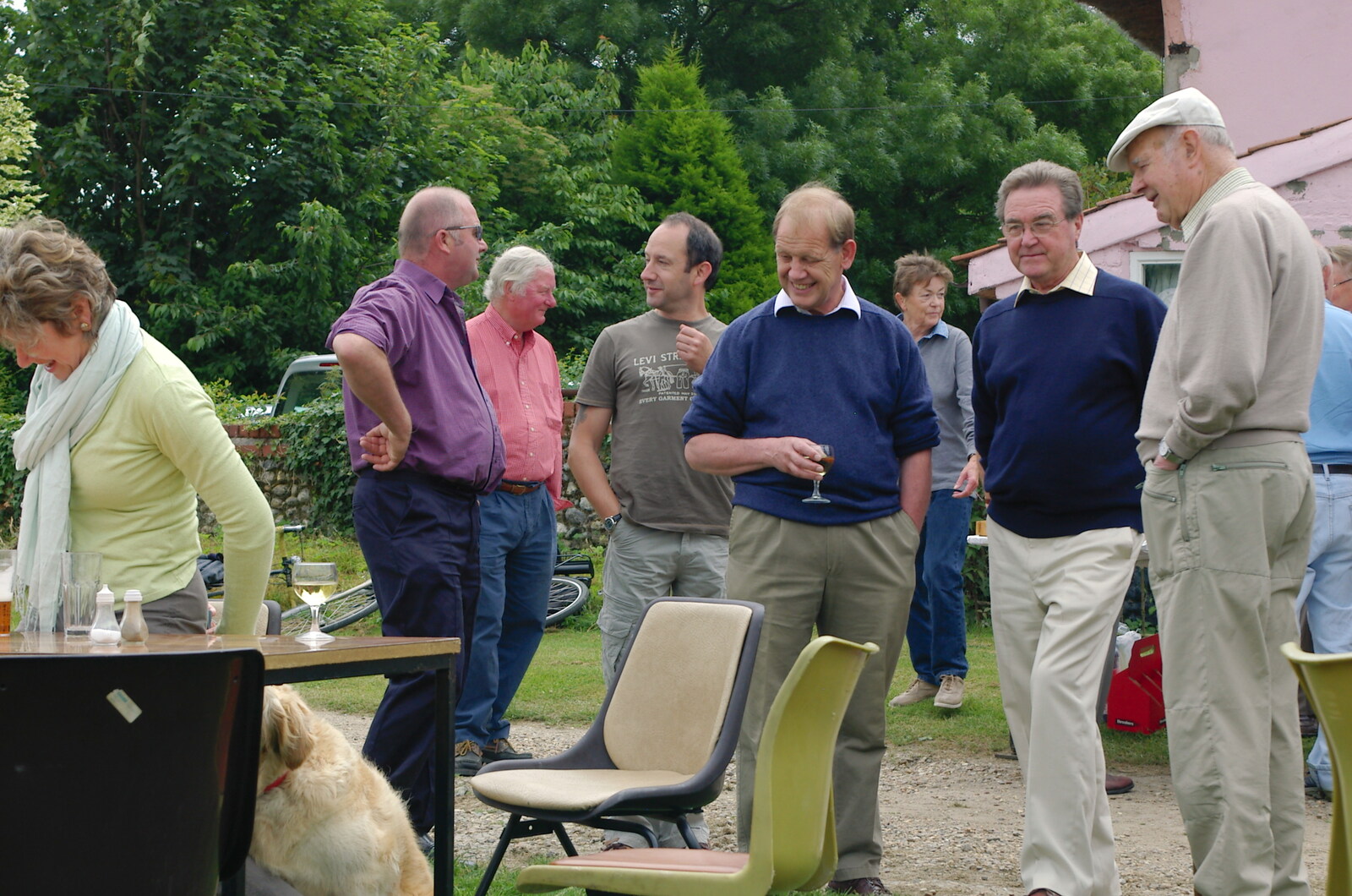 DH and Peter Allen, in amongst it from A Combine Harvester and the Pig Roast, Thrandeston, Suffolk - 26th June 2005