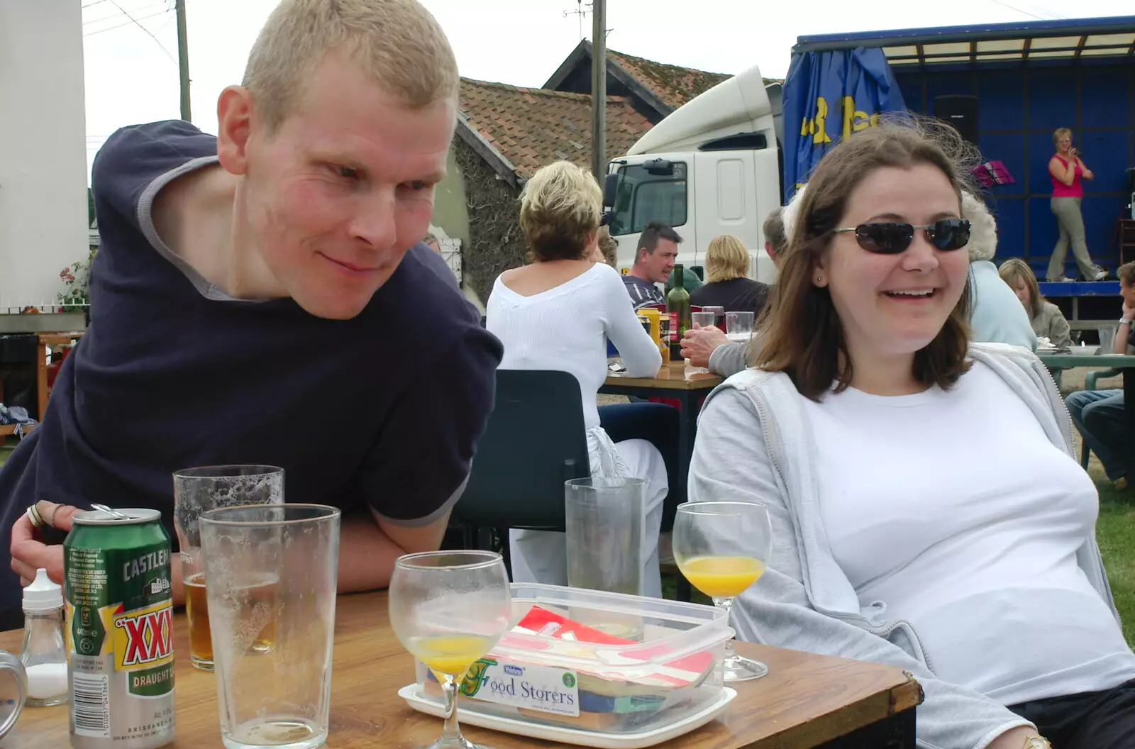 Bill and Claire, from A Combine Harvester and the Pig Roast, Thrandeston, Suffolk - 26th June 2005