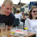 Bill and Claire, A Combine Harvester and the Pig Roast, Thrandeston, Suffolk - 26th June 2005