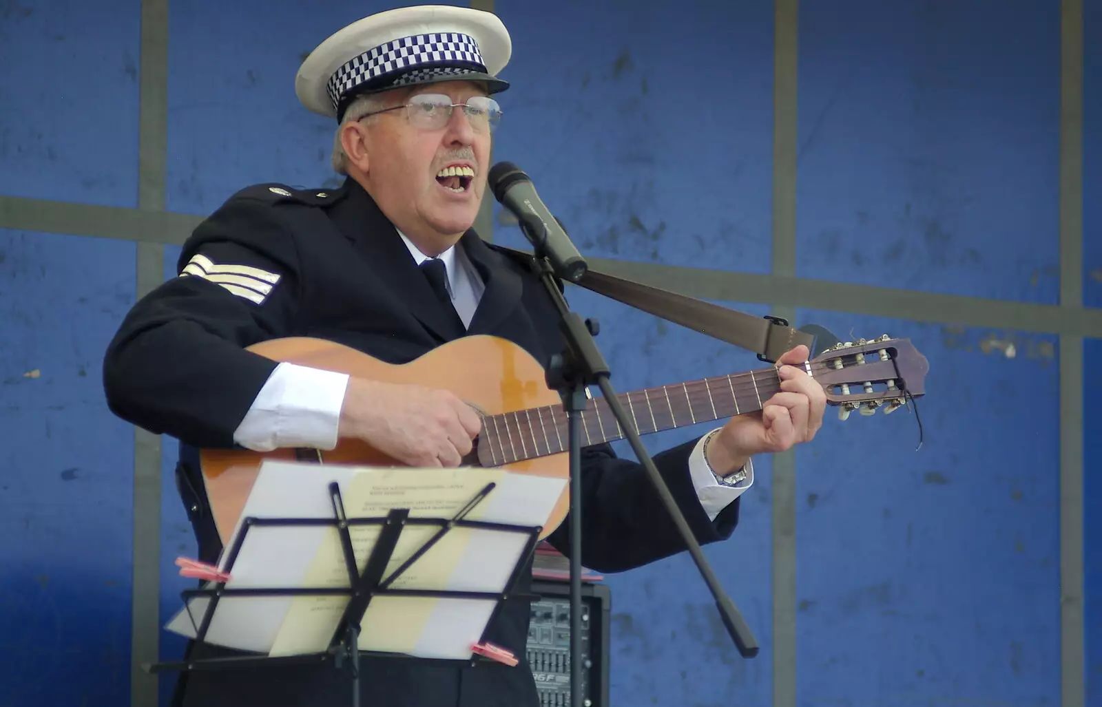 The Singing Traffic Warden, from A Combine Harvester and the Pig Roast, Thrandeston, Suffolk - 26th June 2005