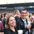 Jen and Simon in the crowd, Coldplay Live at Crystal Palace, Diss Publishing and Molluscs, Diss and London - 28th June 2005