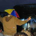 An umbrella hat, Coldplay Live at Crystal Palace, Diss Publishing and Molluscs, Diss and London - 28th June 2005