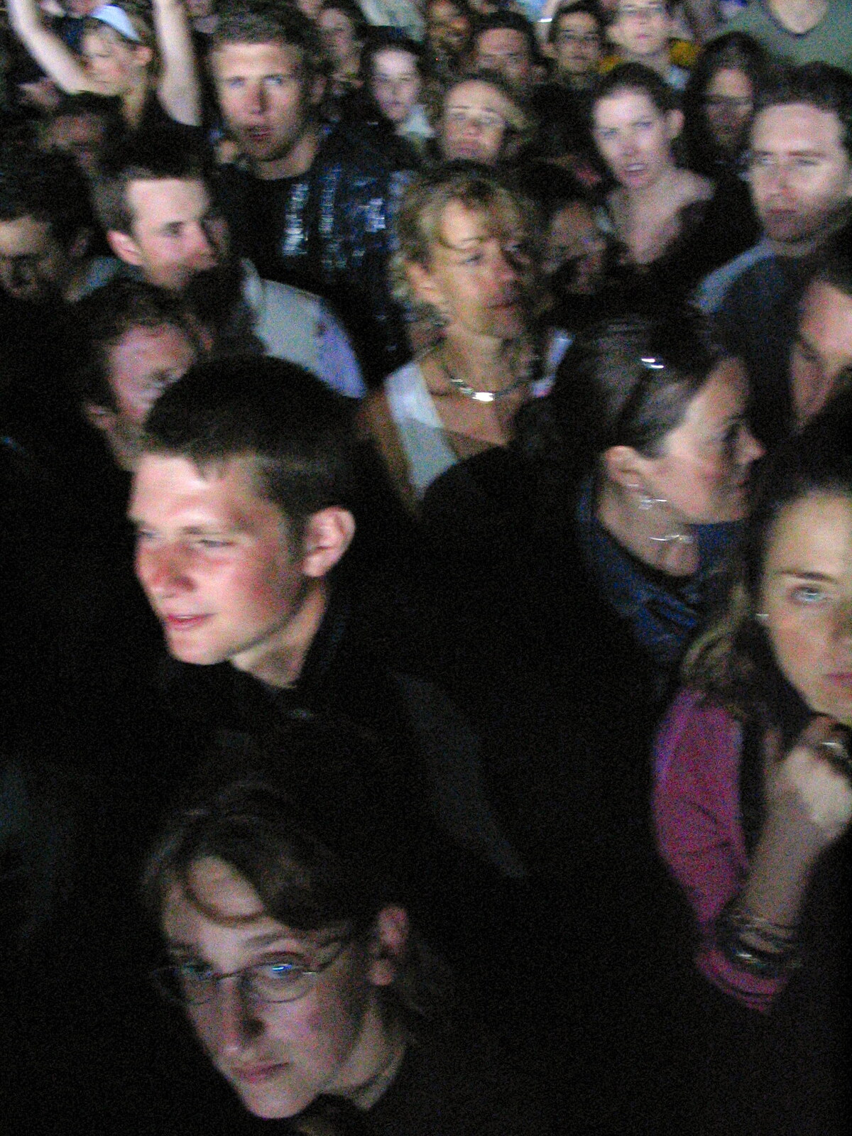 A spooky photo of Phil and Suey from Coldplay Live at Crystal Palace, Diss Publishing and Molluscs, Diss and London - 28th June 2005