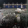 The rain dumps on the crowd after the gig finishes, Coldplay Live at Crystal Palace, Diss Publishing and Molluscs, Diss and London - 28th June 2005