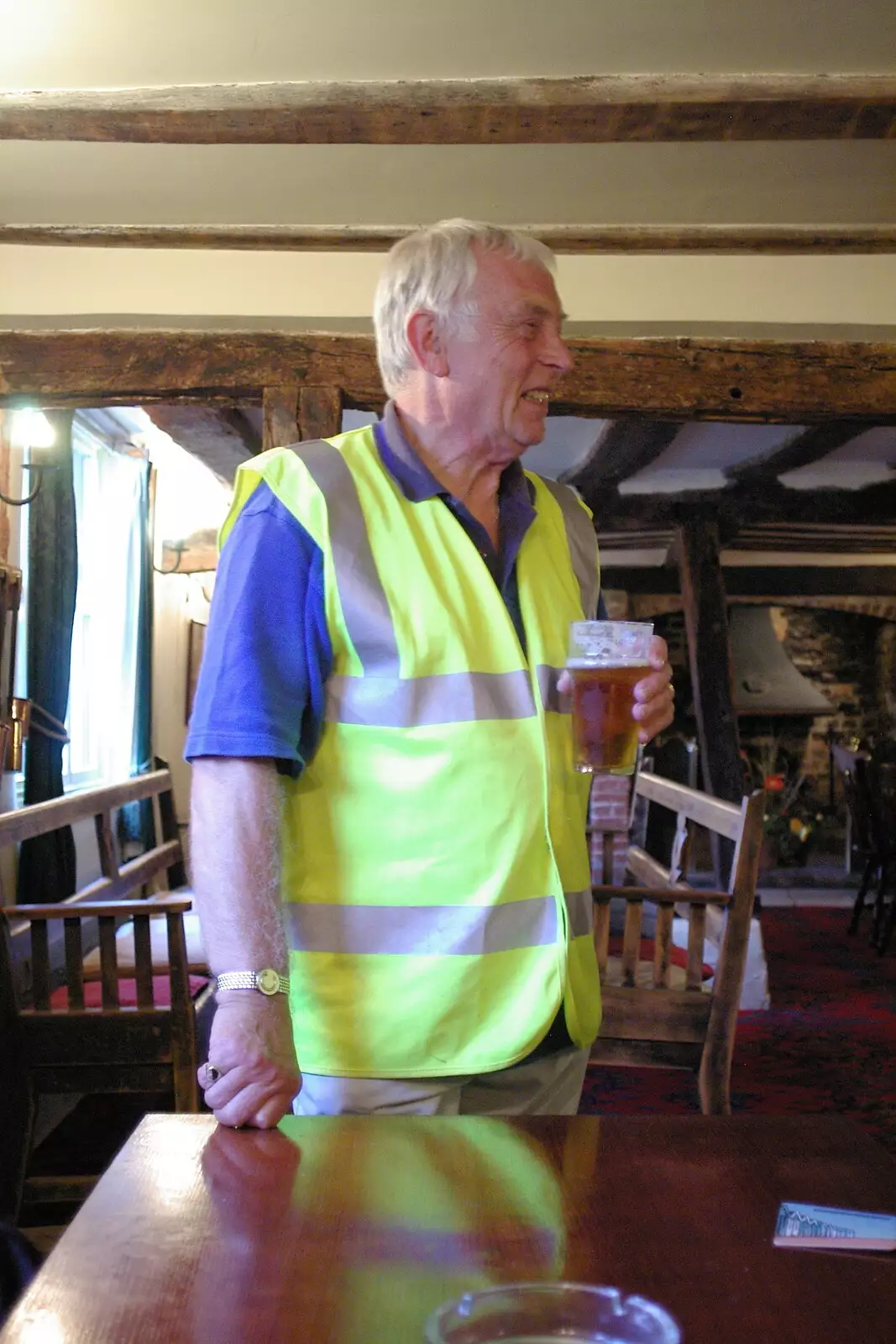 Colin in the Black Horse, from The BSCC Charity Bike Ride, Walberswick, Suffolk - 9th July 2005