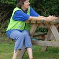 Jill sits and waits, The BSCC Charity Bike Ride, Walberswick, Suffolk - 9th July 2005