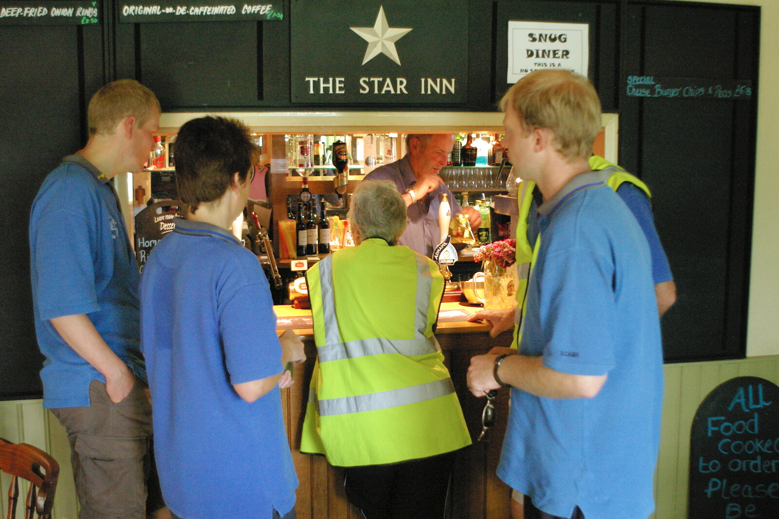 At the bar of the Star from The BSCC Charity Bike Ride, Walberswick, Suffolk - 9th July 2005