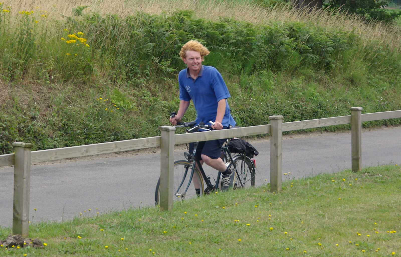 Wavy turns up hours later from The BSCC Charity Bike Ride, Walberswick, Suffolk - 9th July 2005