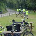 The 'Saga group' heads off to Walberswick, The BSCC Charity Bike Ride, Walberswick, Suffolk - 9th July 2005