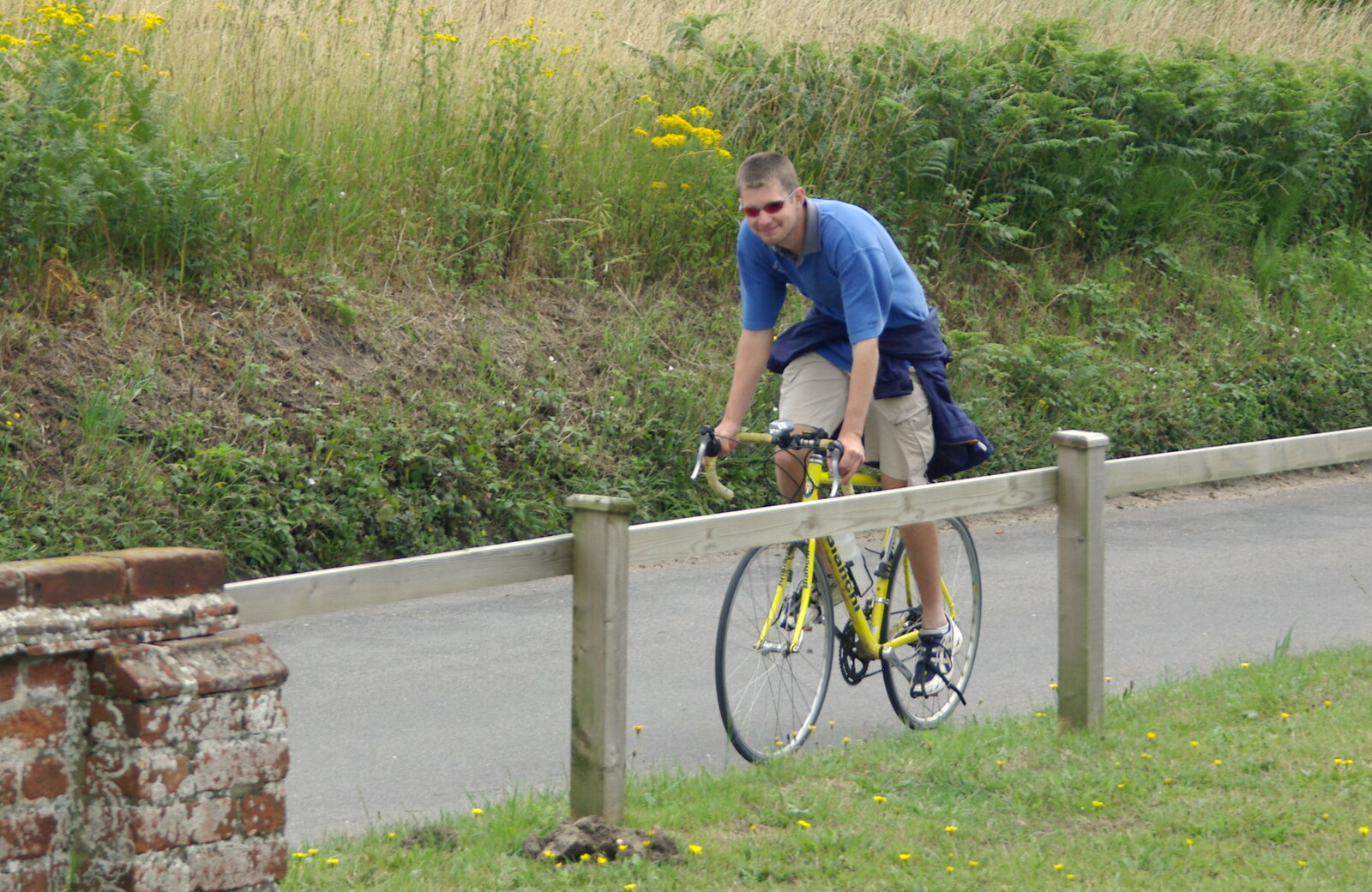 The Boy Phil on his bike from The BSCC Charity Bike Ride, Walberswick, Suffolk - 9th July 2005