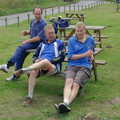 DH, Marc and Bill, The BSCC Charity Bike Ride, Walberswick, Suffolk - 9th July 2005