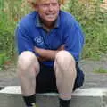 Wavy on the steps of the pub, The BSCC Charity Bike Ride, Walberswick, Suffolk - 9th July 2005