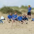 The gang on the beach, The BSCC Charity Bike Ride, Walberswick, Suffolk - 9th July 2005