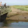 On the crabbing bridge, The BSCC Charity Bike Ride, Walberswick, Suffolk - 9th July 2005