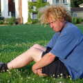 Wavy sits on the grass, The BSCC Charity Bike Ride, Walberswick, Suffolk - 9th July 2005