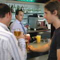 Liam at the Q-Ton bar, Steve Ives' Leaving Lunch, Science Park, Cambridge - 11th July 2005