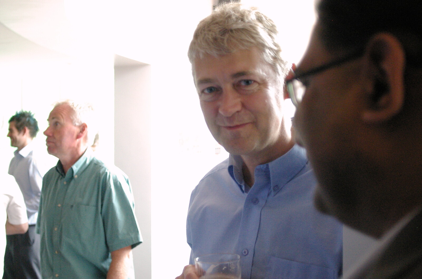Steve Ives, and Andrew Clarke in the background from Steve Ives' Leaving Lunch, Science Park, Cambridge - 11th July 2005