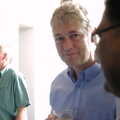 Steve Ives, and Andrew Clarke in the background, Steve Ives' Leaving Lunch, Science Park, Cambridge - 11th July 2005