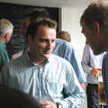 Dan chats to Steve, Steve Ives' Leaving Lunch, Science Park, Cambridge - 11th July 2005