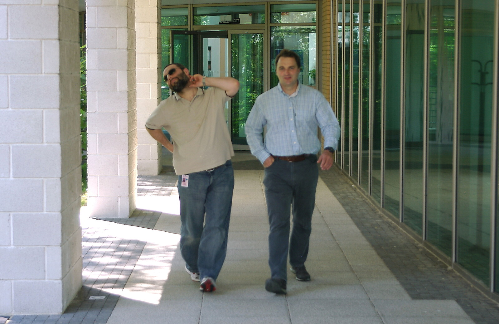 Craig and Stan have left the building from Steve Ives' Leaving Lunch, Science Park, Cambridge - 11th July 2005